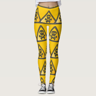 Leggings Signo de advertencia divertida Thunder_Cove