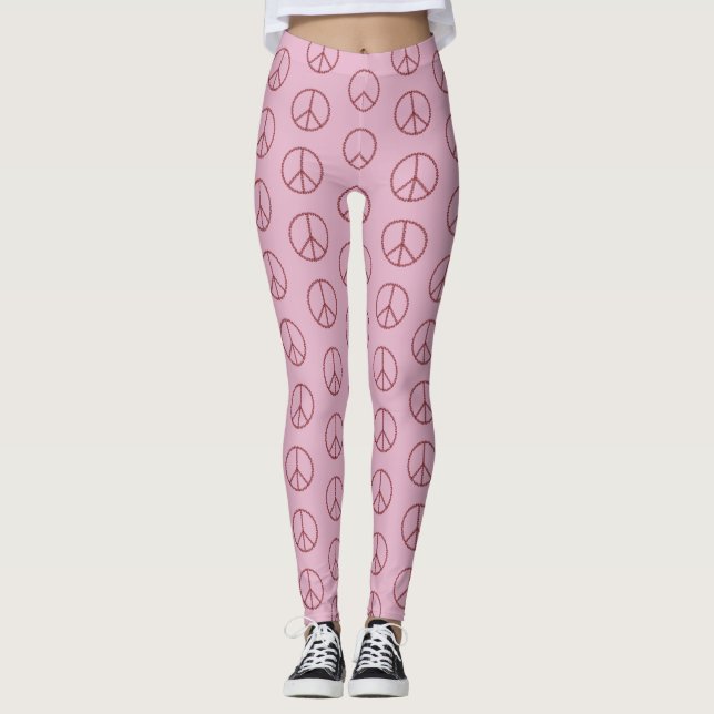 Leggings Signo de paz de los rosas (Anverso)