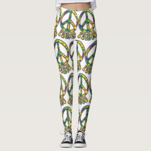Leggings Signo de paz hippie de los años 60 y 70