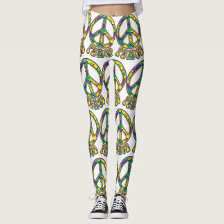 Leggings Signo de paz hippie de los años 60 y 70
