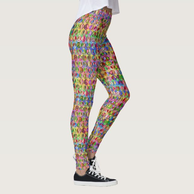Leggings Signo de paz multicolor - Piernas (Derecha)