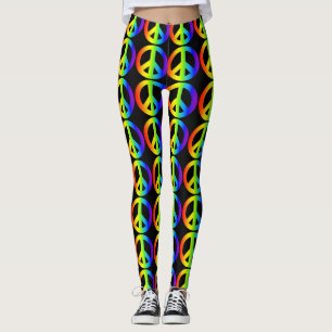 Leggings Signo de paz retro piernas neón