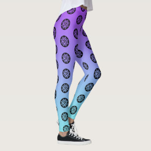 Leggings Signo Om de círculo negro negrita repetición de to