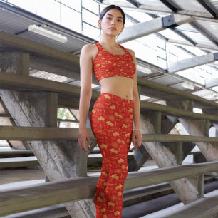 Leggings Signos del Zodiaco Chino Tradicional Patrón de Con