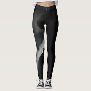 Leggings Silhouette Black Cat Moonlight