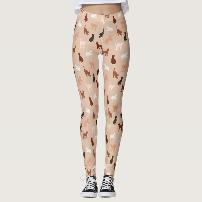 Leggings Silhouette de gato (Anverso)