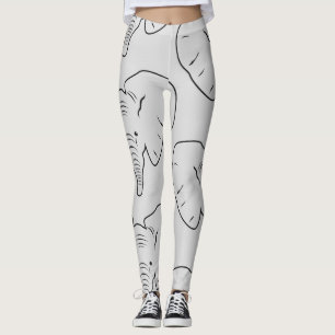 Leggings Silhouette facial elefante
