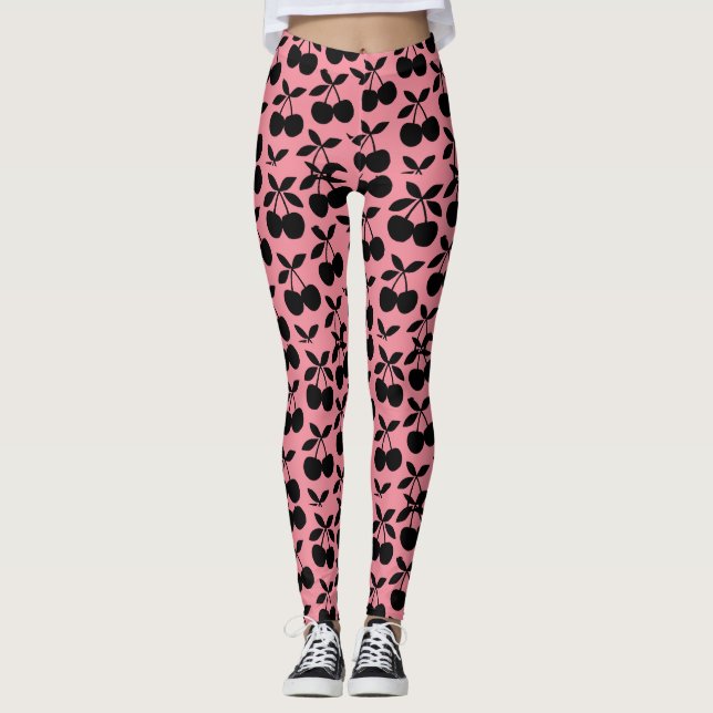 Leggings "Silhouettes pop de cereza" (Anverso)