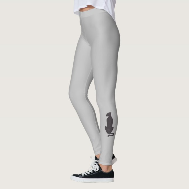 leggings Silueta de Gato Negro (Izquierda)
