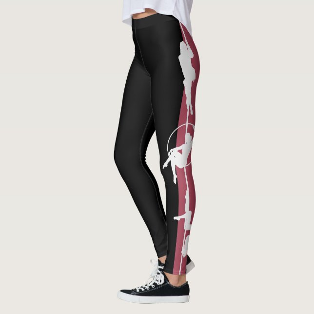 Leggings Silueta de la aptitud de poste legging: RECAUDADOR (Izquierda)