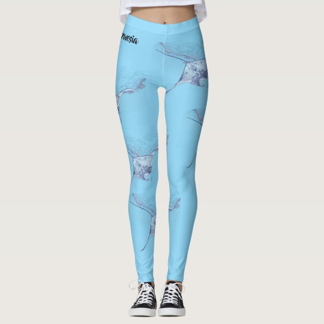 Leggings Silueta de raya manta (Anverso)