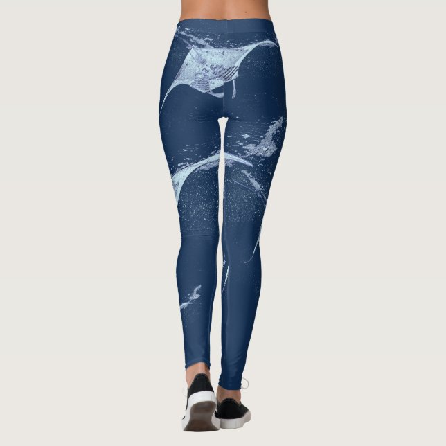 Leggings Silueta del rayo de Manta (Reverso)