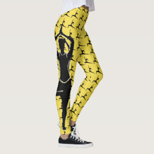 Leggings Silueta Yoga Pose de pie amarillo