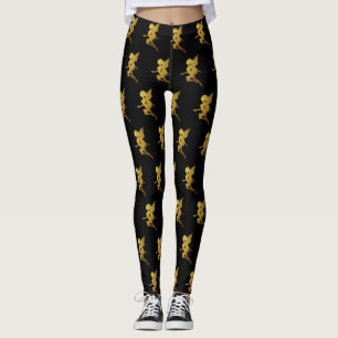 Leggings Siluetas de Hadas Doradas