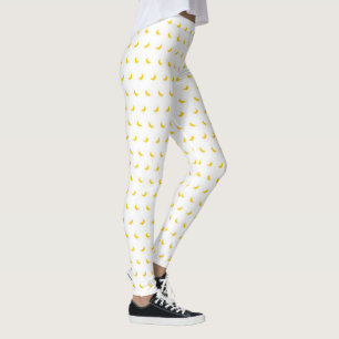 Leggings Siluetas de pequeñas bananas amarillas en Leggi bl
