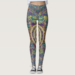 Leggings Símbolo de Choku Rei del oro y preceptos de Reiki