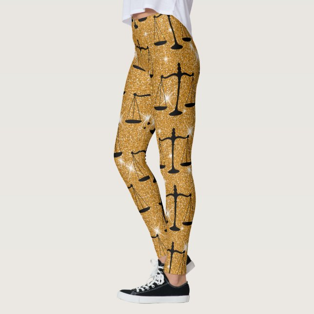 Leggings Símbolo de Justicia Escalas Equilibradas Brillo Do (Izquierda)