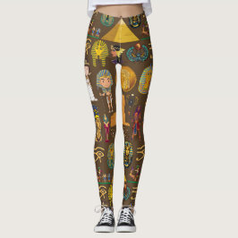 Leggings Símbolo de patrón jeroglífico egipcio antiguo
