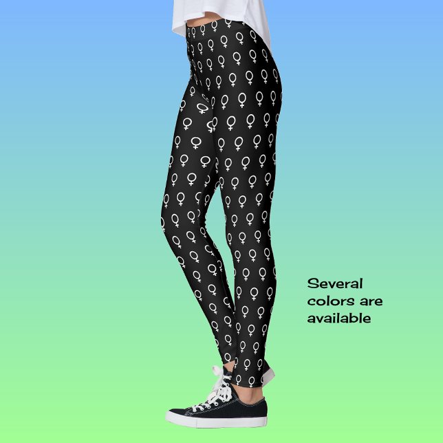 Leggings Símbolo feminista blanco negro (Subido por el creador)