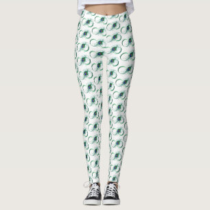 Leggings Símbolo infinito con pluma de pavo real