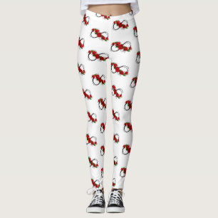 Leggings Símbolo infinito con rosas rojas