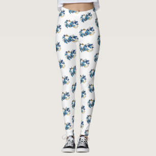 Leggings Símbolo infinito de mariposas Morpho azules