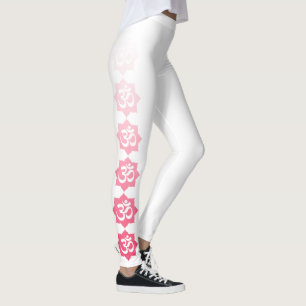 Leggings Símbolo rosa Om Lotus Flower Decour on