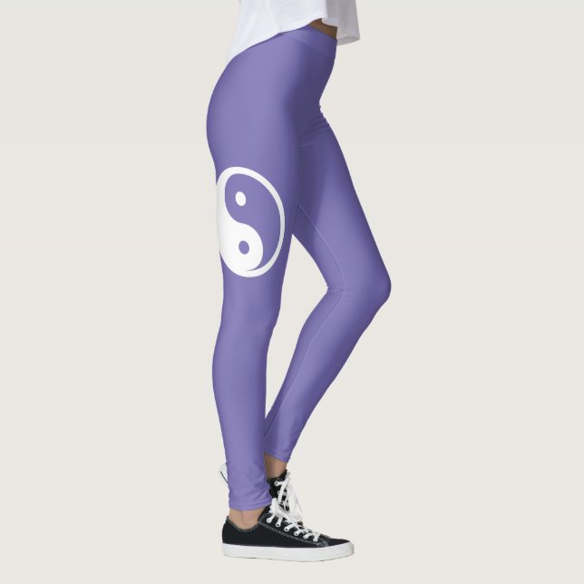 Leggings Símbolo Yin Yang - diseño de tatuaje sólido 2 (Derecha)