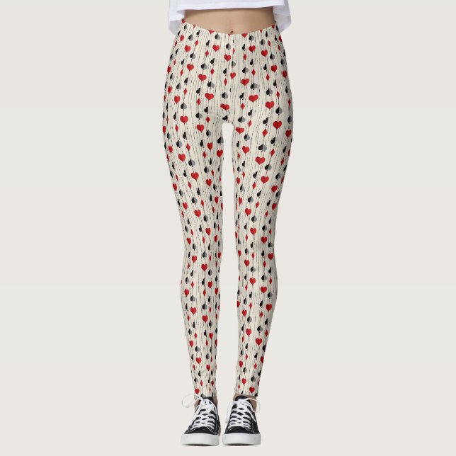 Leggings Símbolos de cartas de juego de póquer (Anverso)
