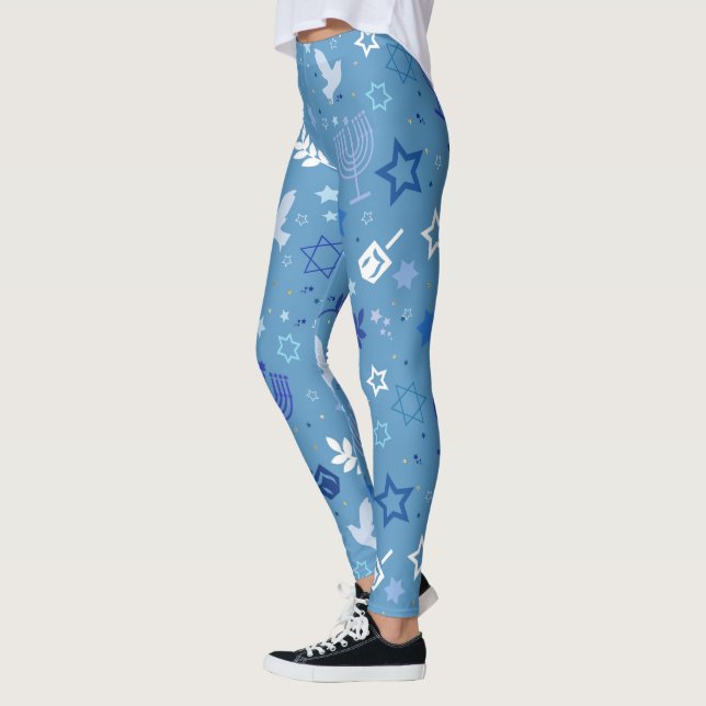 Leggings Símbolos de Hanukkah (Izquierda)