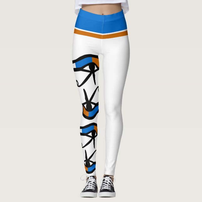 Leggings Símbolos egipcios de la tumba de los Hieroglyphics (Anverso)