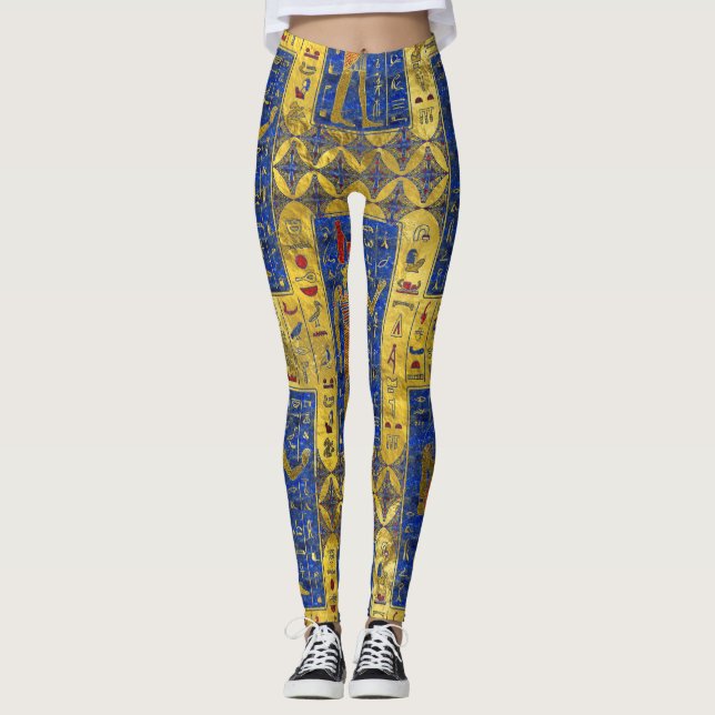 Leggings Símbolos egipcios del oro en lapislázuli (Anverso)