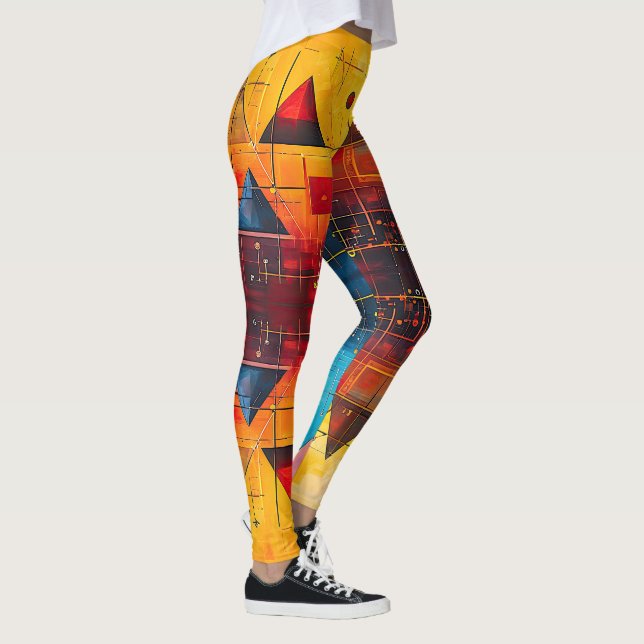 Leggings Símbolos geométricos Resumen #05. (Derecha)