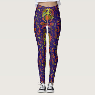 Leggings Simetría simétrica psicodélica arte abstracto