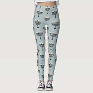 Leggings Simple Festival de las Luces Menorah Hanukkah