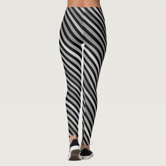 Leggings simple, rayado, patrón, rayas, minimalista (Reverso)