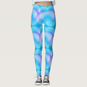 Leggings Simple tendencia azul gradiente patrón de burbujas