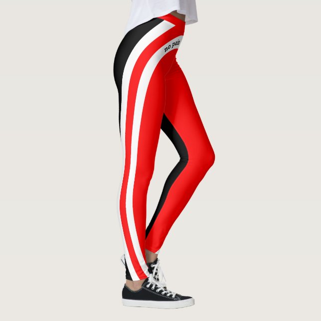Leggings Sin dolor sin ganancia Blanco y negro rojo (Derecha)