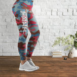 Leggings Sin embargo, leggajes de camuflaje cian y magenta<br><div class="desc">Un elegante,  inusual,  texturado patrón de camuflaje con cian y magenta como colores dominantes. Diseño del logotipo de Piotr Kowalczyk © Publicado por primera vez: 05.01.2023.</div>