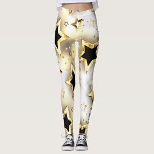 Leggings Sin inconvenientes de luz con estrellas de oro