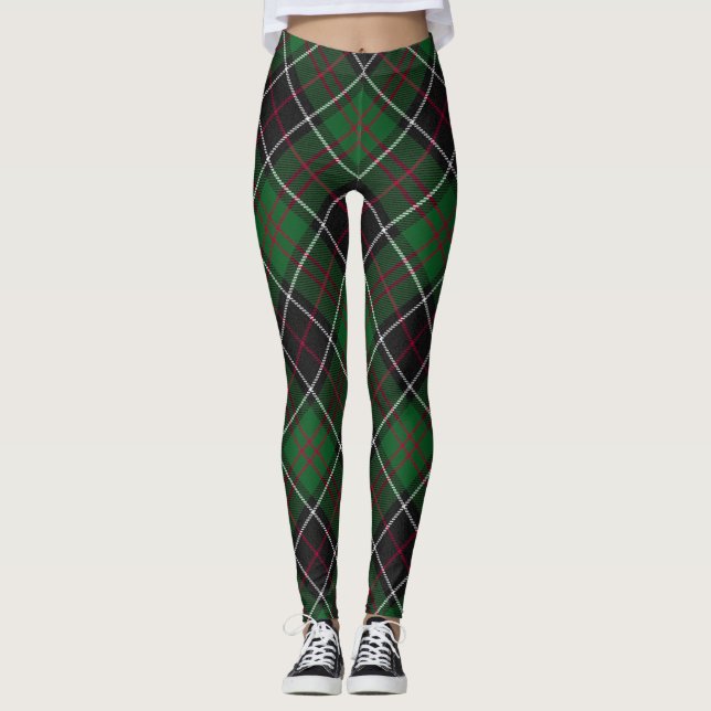 Leggings Sinclair Clan Hunting Tartan Variant Plaid (Anverso)
