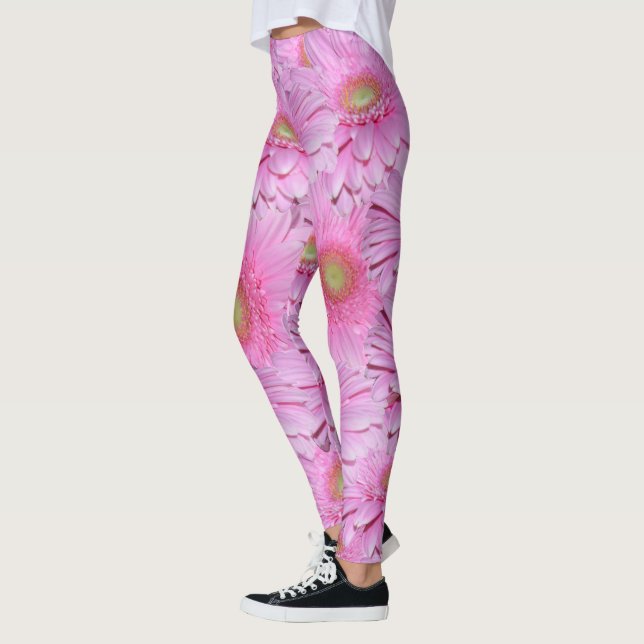 Leggings Sinfonía de Gerberas Rosadas, (Izquierda)