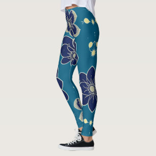 Leggings Sinfonía floral acuarela - Botánica inoxidable