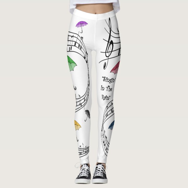 Leggings Singin’ In the Rain ~ Umbrellas ~ Notas musicales  (Anverso)