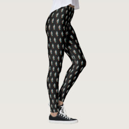 Leggings Sirena Arcoiris Con Perla En Acuarela