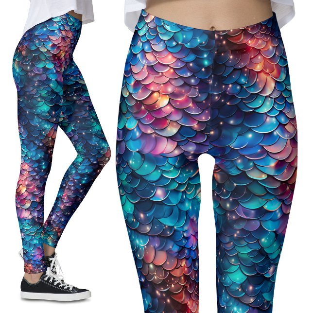 Leggings Sirena celeste paraliza a Purpurina de escalas de  (Subido por el creador)