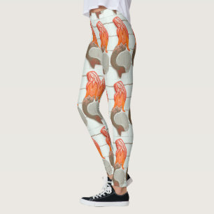 Leggings sirena de cabeza roja sentada