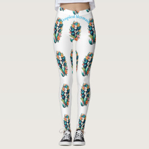 Leggings Sirena de Flor Tropical Thunder_Cove