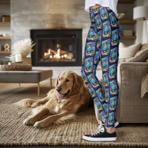 Leggings Sirena Mística Fantasía Oceánica Azul Vida Marina