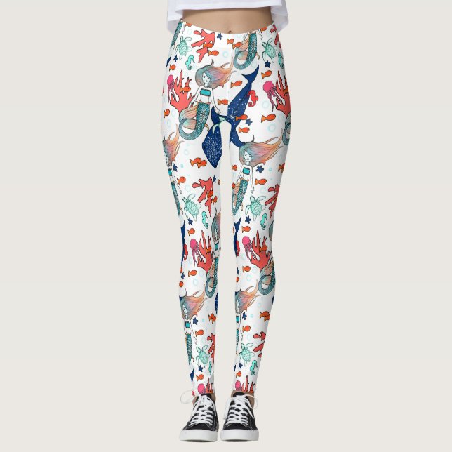 Leggings Sirena y Ballena-tiburón (Anverso)